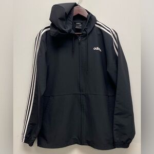 🖤 Adidas 3-Stripes Zip-Up Hooded Jacket 🖤 - Medium